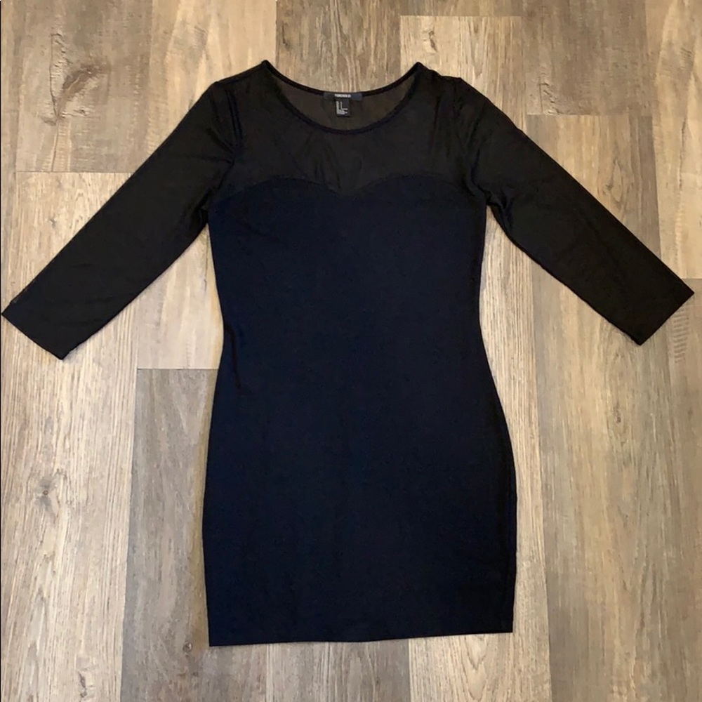 Sheer Top Mini Dress
